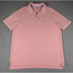 IZOD‎ Advantage Performance Polo Mens L Pink Natural Stretch Golf Shirt Solid
